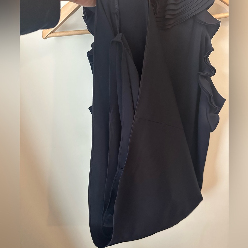 Reiss Jolene Ruffle Dress – Midnight, Size 8 - Picture 8 of 10